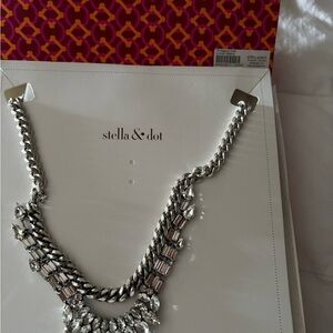 Stella & Dot Silver Statement Necklace